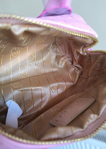 Vakko Pembe deri Çanta 10x15 mini-3 kademeli aski - Görsel 4