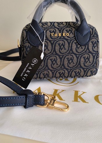 Vakko kumaş lacivert Çanta 10x15 mini-3 kademeli aski - Görsel 8