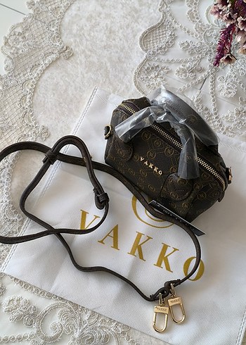Vakko Kahverengi Deri Kadın Çanta 10x15 mini-3 kademeli aski - Görsel 3