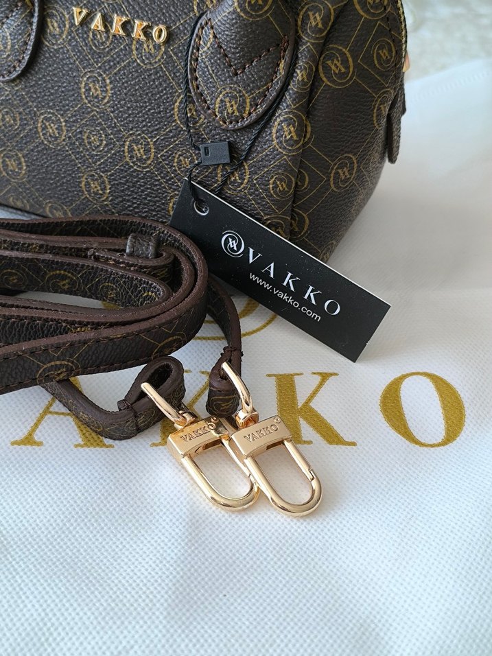 Vakko Kahverengi Deri Kadın Çanta 10x15 mini-3 kademeli aski - Görsel 5