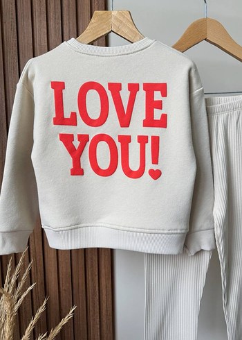 Kız Çocuk Pembe Bol Kesim Sweatshirt ve Pantolon - Görsel 4