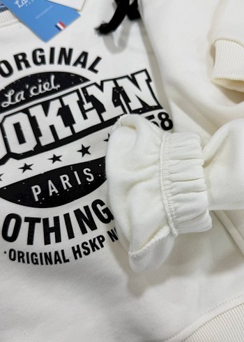 Beyaz Baskılı Kız Eşofman Takımı 2'li - Görsel 3