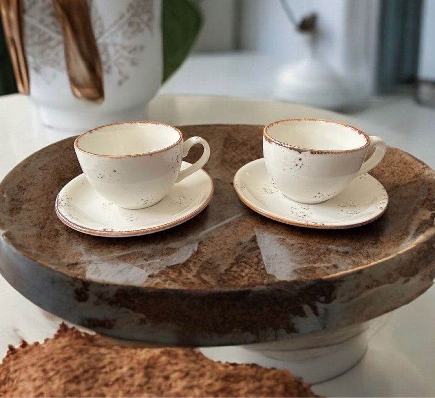 Porselen 2li Çay Fincan set - Görsel 2