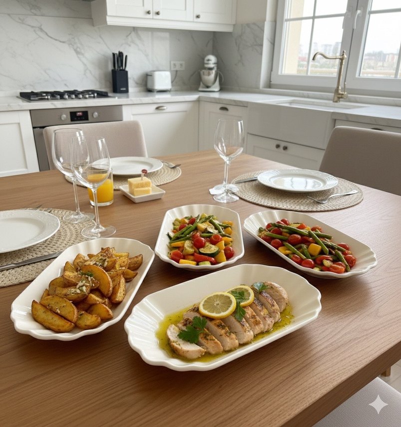 Krem -3 adet Dekoratif Servis Tabağı Seti - Görsel 3