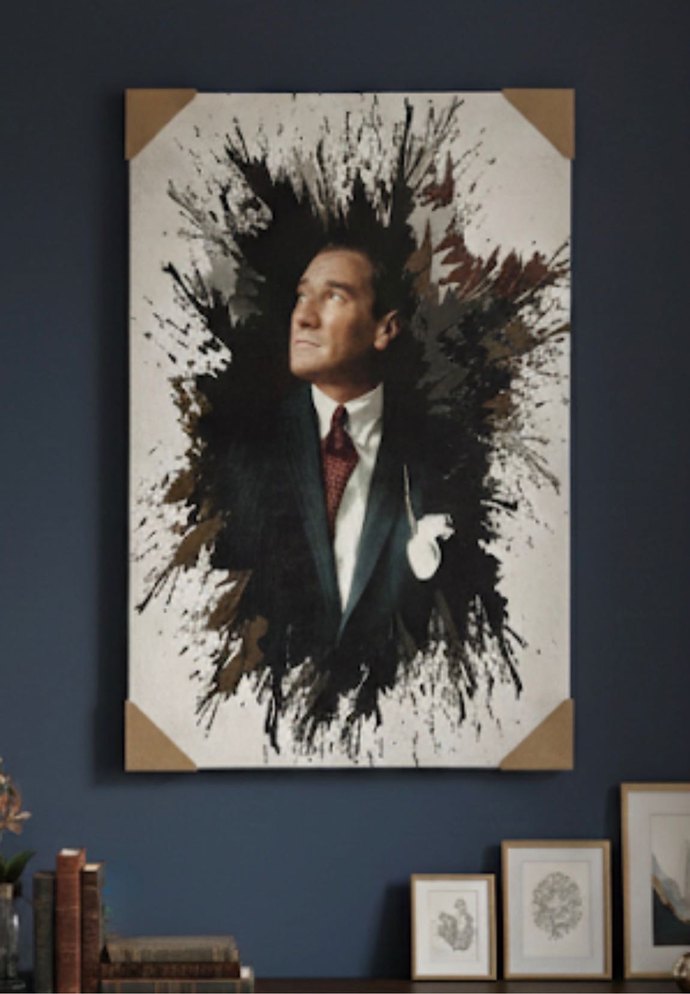 Atatürk Resimli Çerçevesiz Tablo - Görsel 2