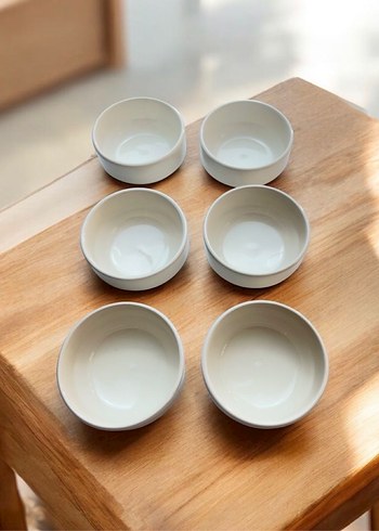 6lı şık kase krem renk - Görsel 3