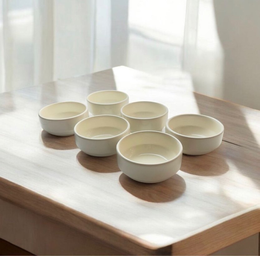 6lı şık kase krem renk - Görsel 2