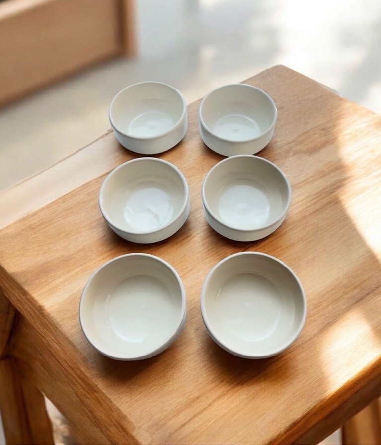 6lı şık kase krem renk - Görsel 3