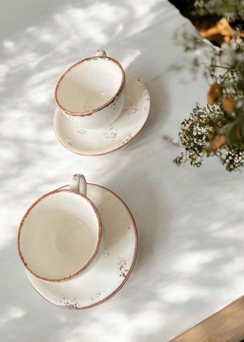 Şık Porselen 2li Kahve Fincanı ve Tabağı Seti - Görsel 10