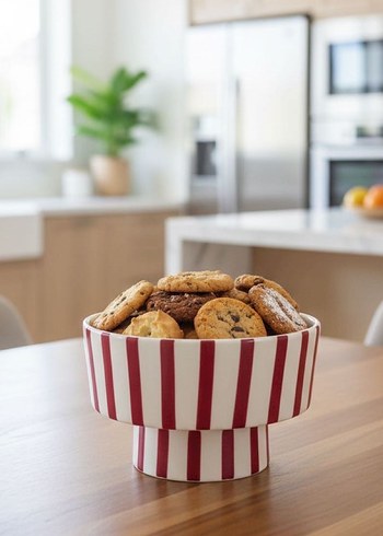 Çizgili Renkli Seramik Kase - Görsel 2