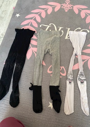 4 Yaş Beden 3 adet Pamuklu Çocuk Külotlu Çorap