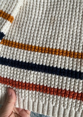 Çizgili Bohem Erkek Çocuk Kazak - Görsel 3