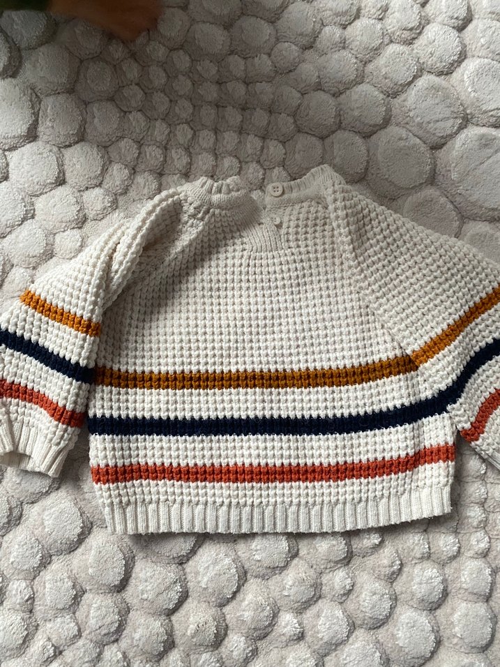 Çizgili Bohem Erkek Çocuk Kazak - Görsel 4