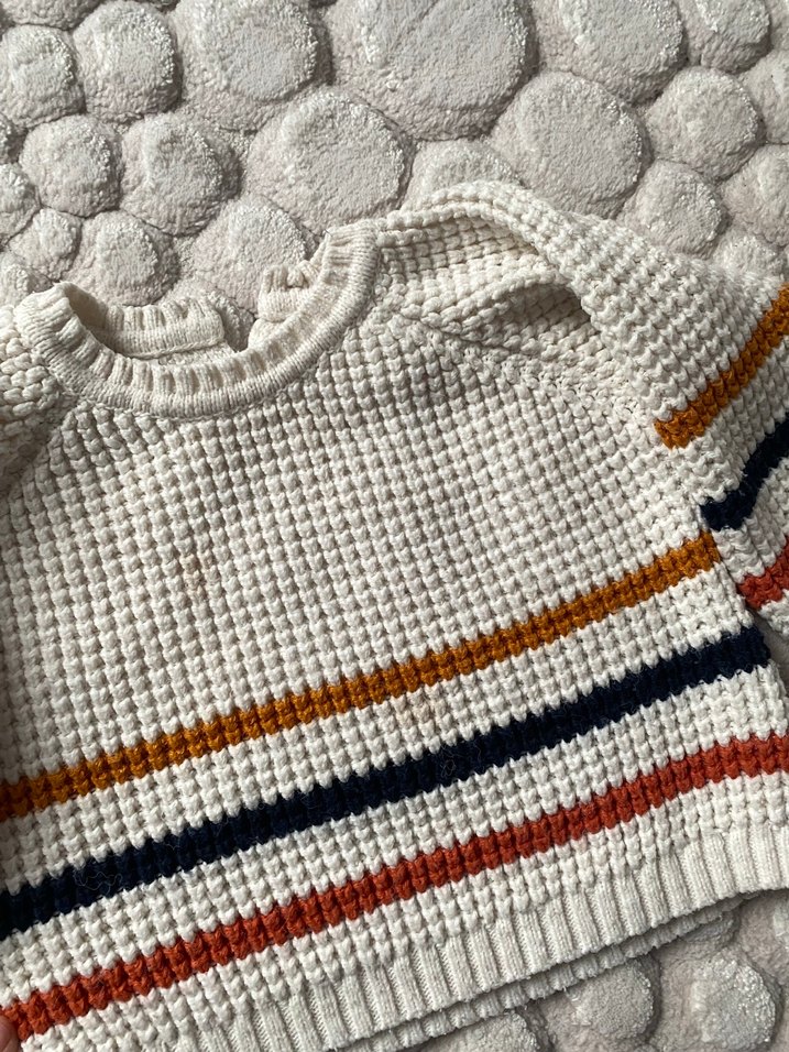 Çizgili Bohem Erkek Çocuk Kazak - Görsel 5