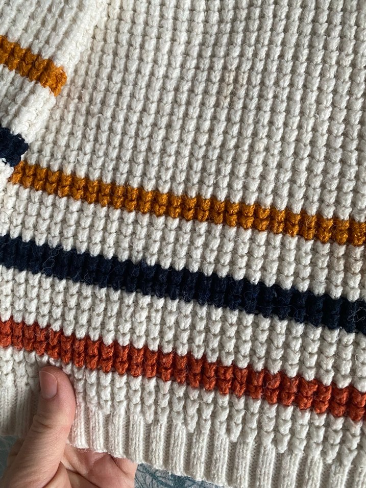 Çizgili Bohem Erkek Çocuk Kazak - Görsel 3