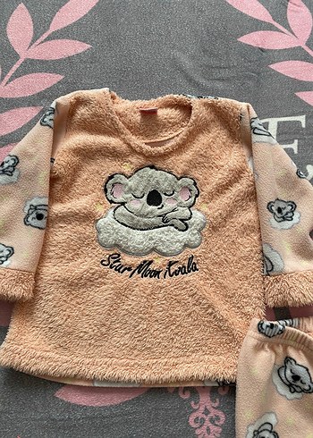 Peluş Detaylı Kız pijama Takımı - Görsel 3
