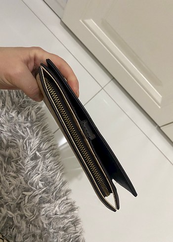 Bej Baskılı Deri Kadın Cüzdanı - Görsel 5