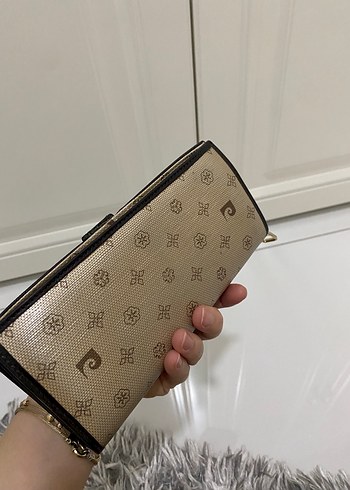 Bej Baskılı Deri Kadın Cüzdanı - Görsel 2