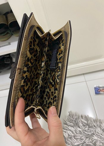 Bej Baskılı Deri Kadın Cüzdanı - Görsel 6