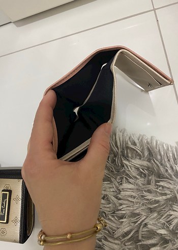 Otomatik kartlı Pembe Deri Kadın Cüzdanı - Görsel 5