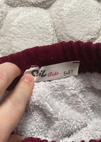 Bordo Nakışlı Bohem Kız Pantolonu - Görsel 2