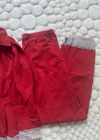 Kırmızı Bohem Kadın Pijama Takımı - Görsel 3