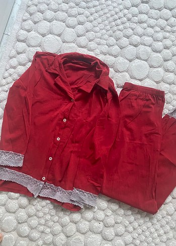 Kırmızı Bohem Kadın Pijama Takımı - Görsel 4