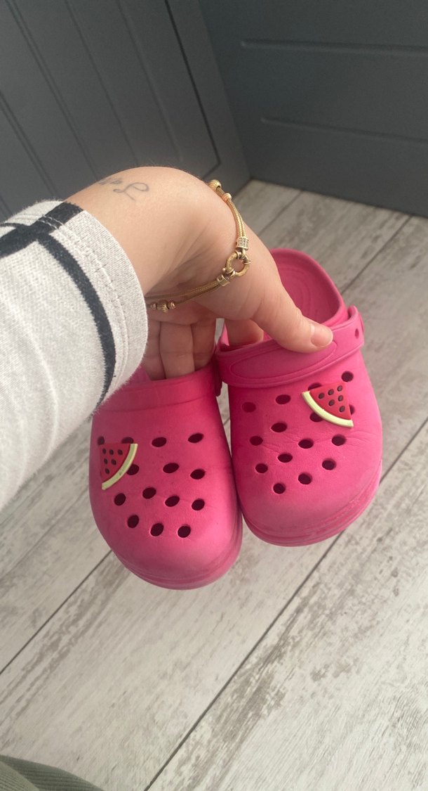 Kız Çocuk Pembe Tokalı Terlik - Görsel 5