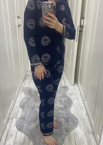 Kadın Desenli Uzun Kollu Pijama - Görsel 2