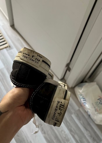 Converse Siyah Bağcıklı Düz Tabanlı Kadın Spor Ayakkabı