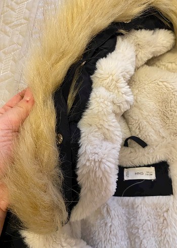 Çocuk Lacivert Kürklü Mont - Görsel 6