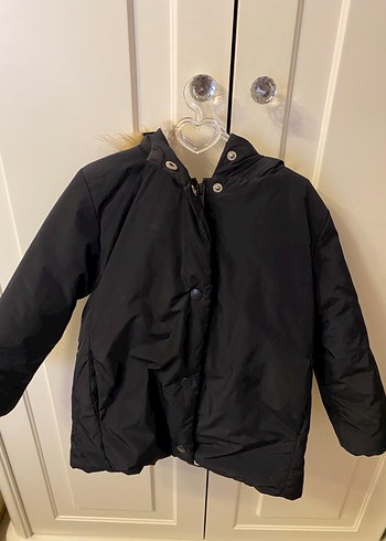 Çocuk Lacivert Kürklü Mont - Görsel 5