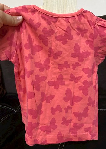 Kız Çocuk Pembe Baskılı Pamuk Tişört - Görsel 2