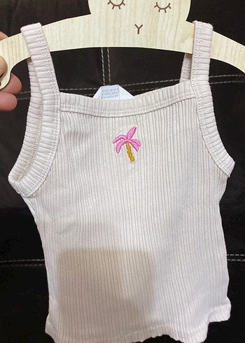 Nakışlı Beyaz Kız Çocuk Askılı Atlet - Görsel 2