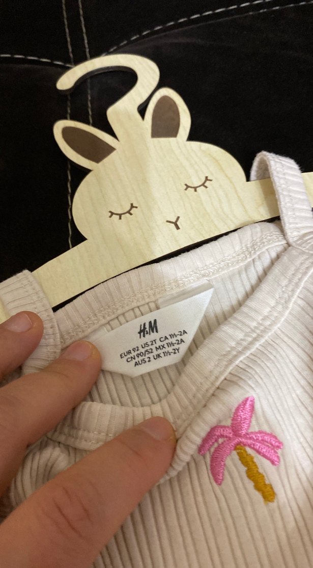 Nakışlı Beyaz Kız Çocuk Askılı Atlet - Görsel 3