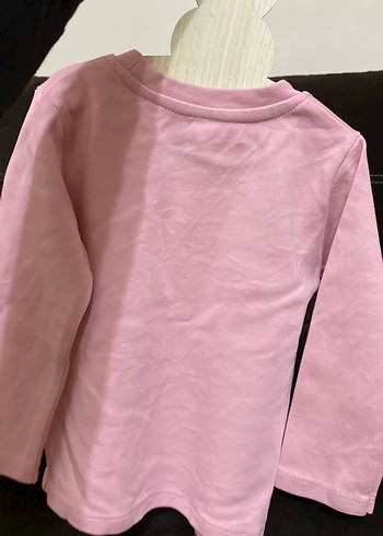 Kız Çocuk Pembe Uzun Kollu Basic Tişört - Görsel 2