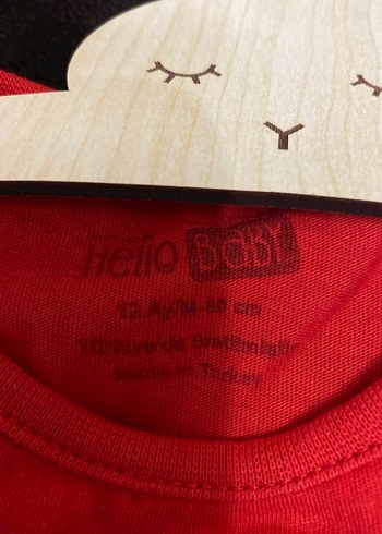 Kız Çocuk Kırmızı Baskılı Kısa Kollu Tişört - Görsel 3