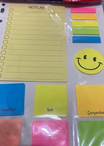 Çok Renkli Yapışkanlı Not Kağıtları Seti - Görsel 2