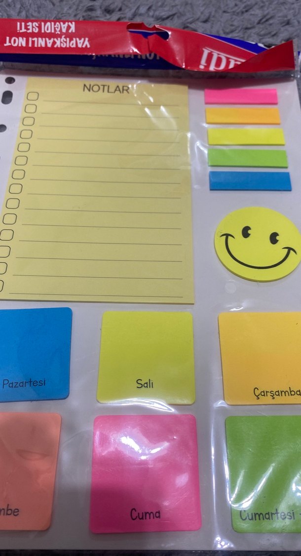 Çok Renkli Yapışkanlı Not Kağıtları Seti - Görsel 2