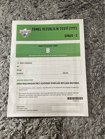 İceberg Yayınları TYT Denemesi