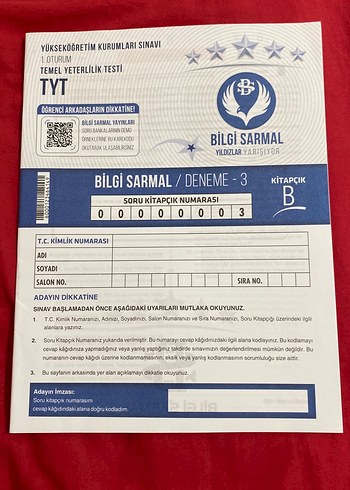 Bilgi Sarmal TYT Denemesi