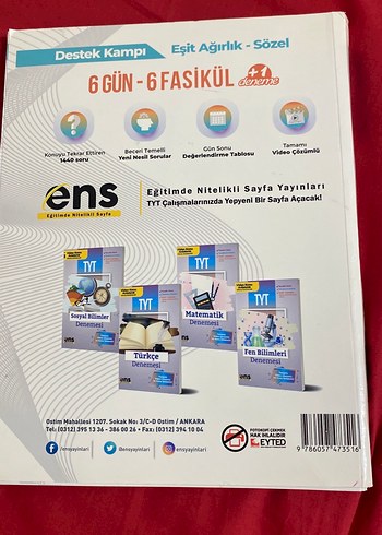TYT Destek Kampı 6 Günlük Fasikül