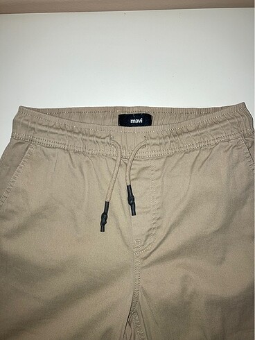 Mavi Lastikli Bej Krem Jogger Pantolon 30 Beden