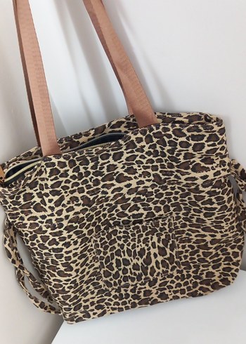 Zara Kahverengi Leopar Desenli Kadın Çanta