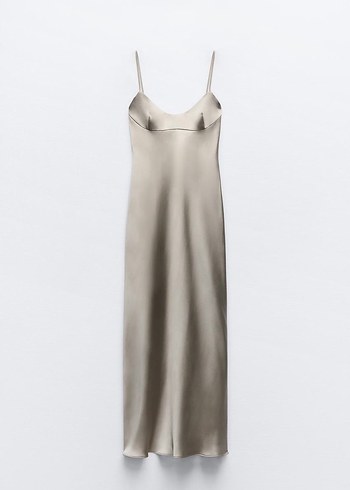 Zara Saten elbise - Görsel 4