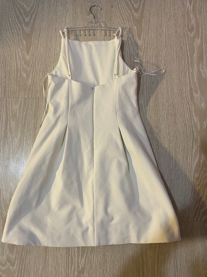 Beyaz mini elbise - Görsel 2