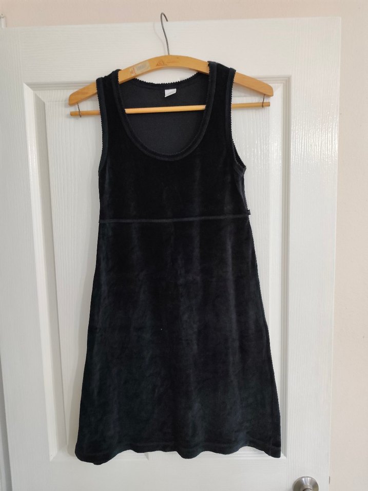 Siyah Süet Kolsuz Midi Elbise - Görsel 2