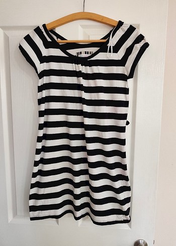 Çizgili elbise gecelik - Görsel 2