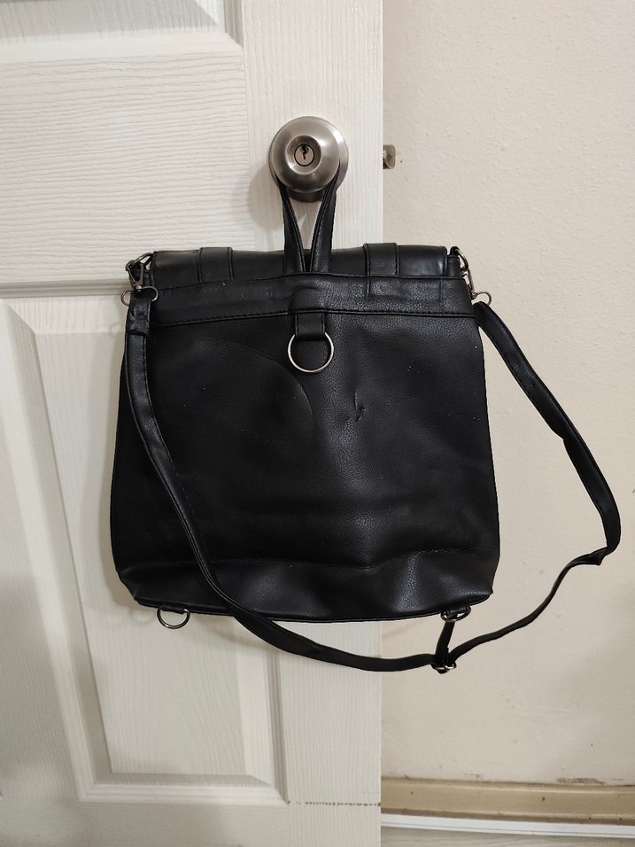 Siyah Nakışlı Deri Gotik Kadın Çanta - Görsel 5