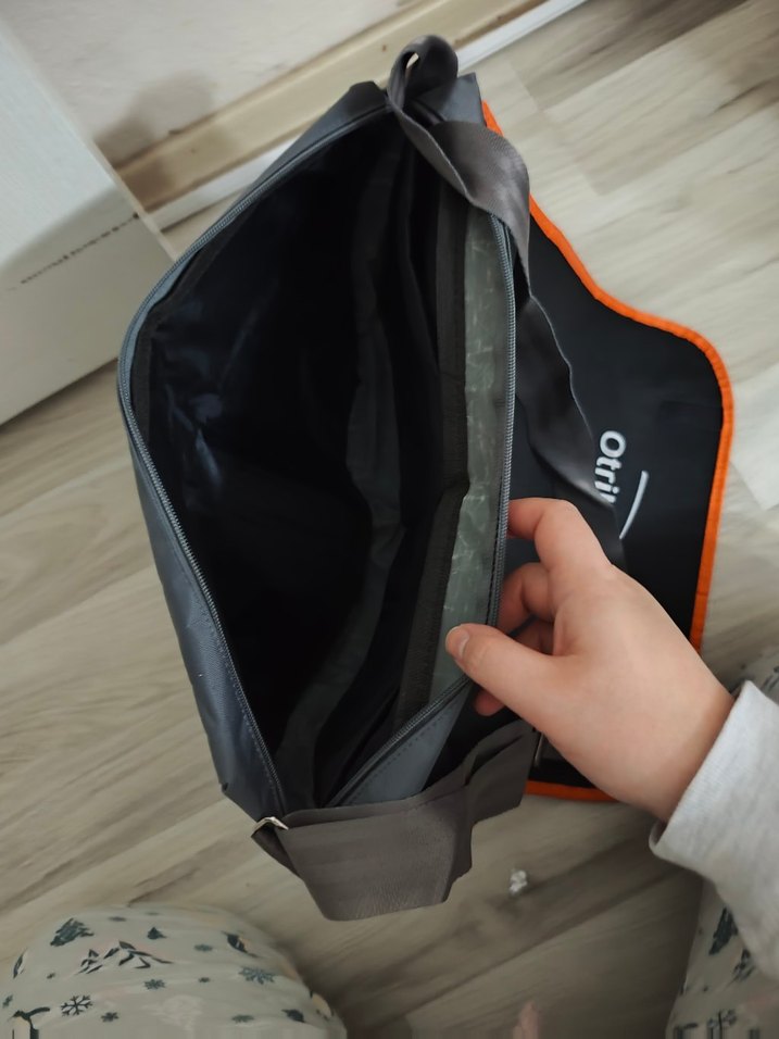 Gri  Omuz Çantası Velcro Kapamalı - Görsel 3